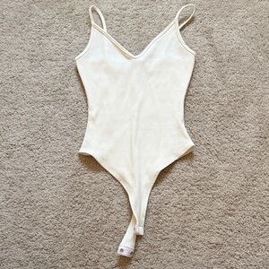 women’s white tank bodysuit